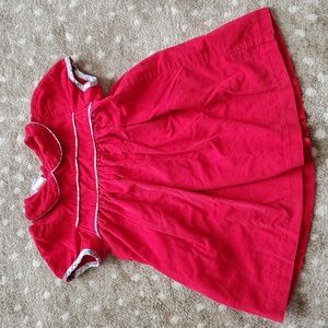 bella bliss - Red Holiday Dress w/ Plaid Lining & Detailing | 18M
